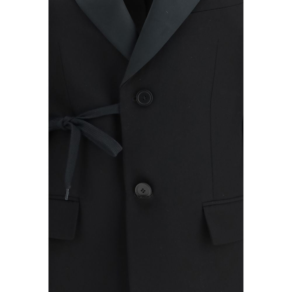 Balenciaga Schwarzer Wollmantel