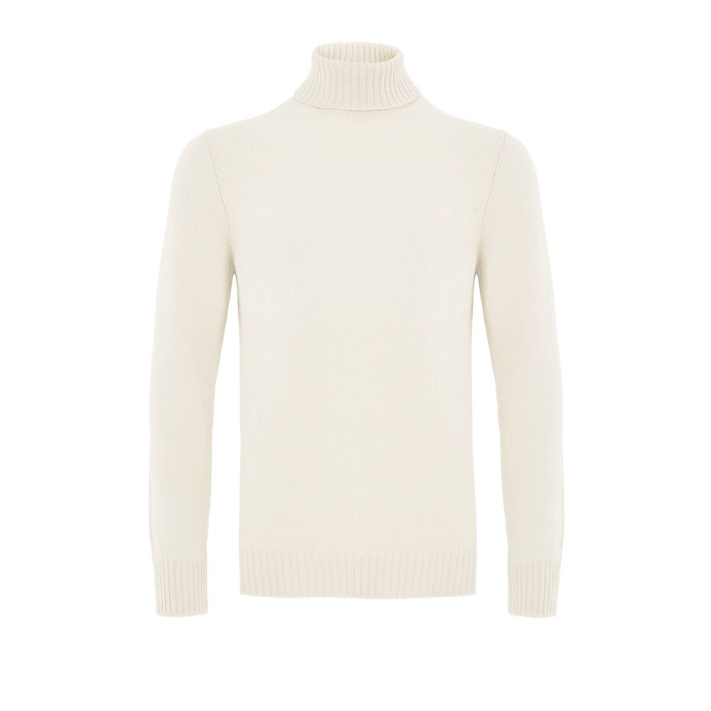 Gran Sasso Weißer Wollrollkragenpullover