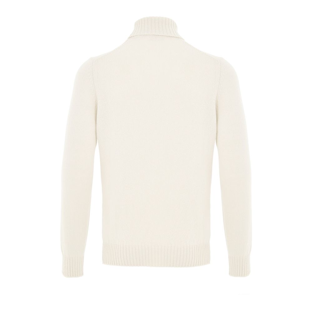 Gran Sasso Weißer Wollrollkragenpullover