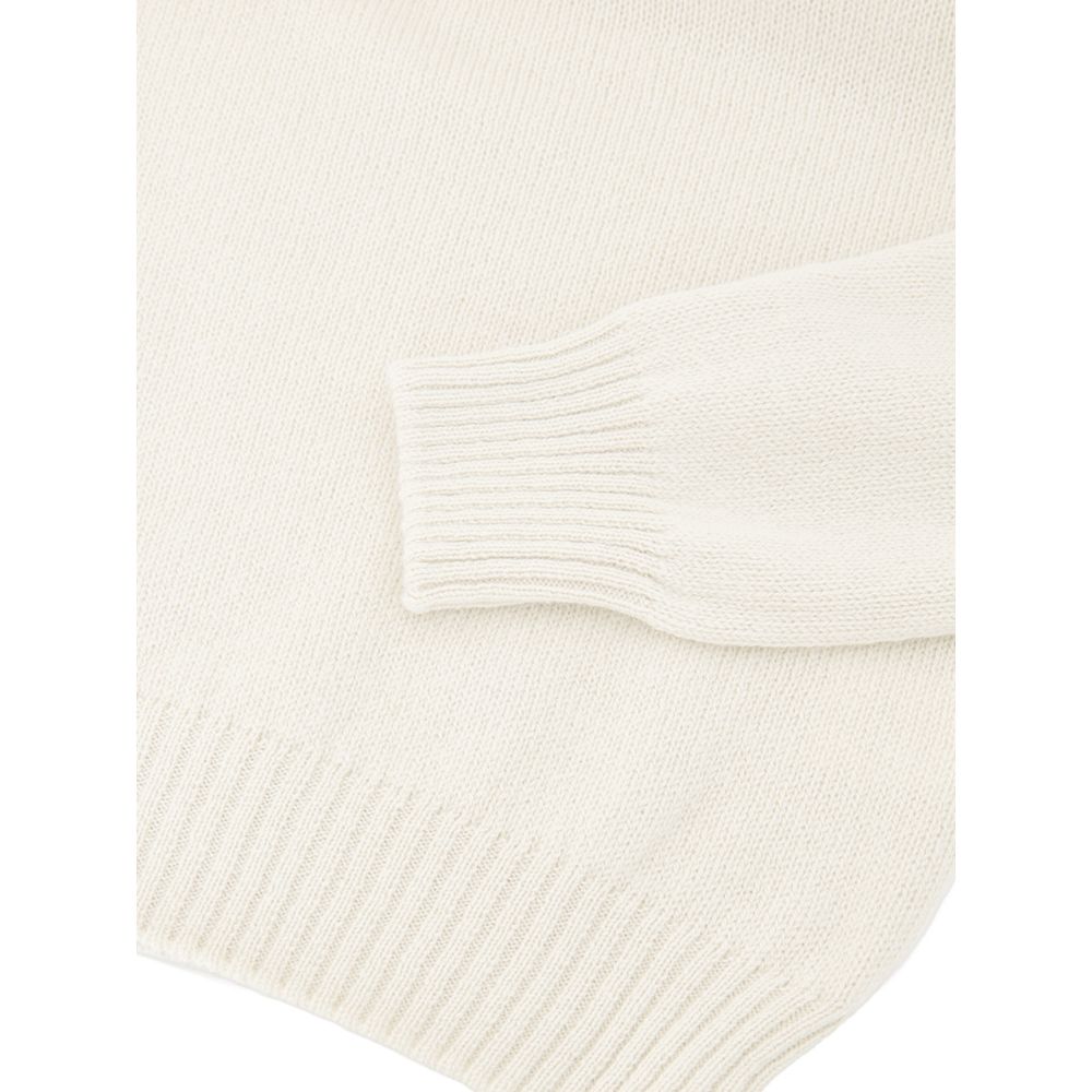 Gran Sasso Weißer Wollrollkragenpullover