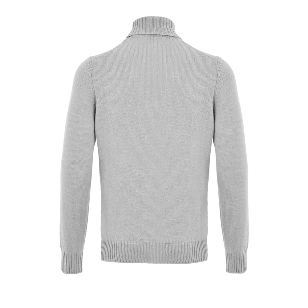 Gran Sasso Grey Wool Turtleneck Sweater