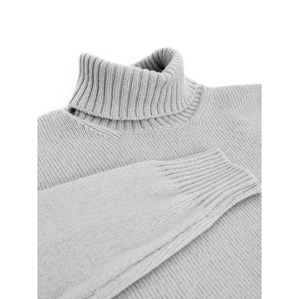 Gran Sasso Grey Wool Turtleneck Sweater
