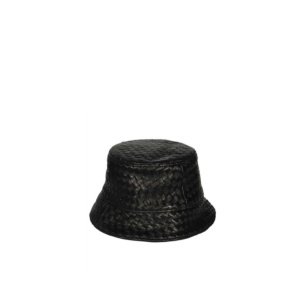 Bottega Veneta Schwarzer Lammleder-Eimerhut