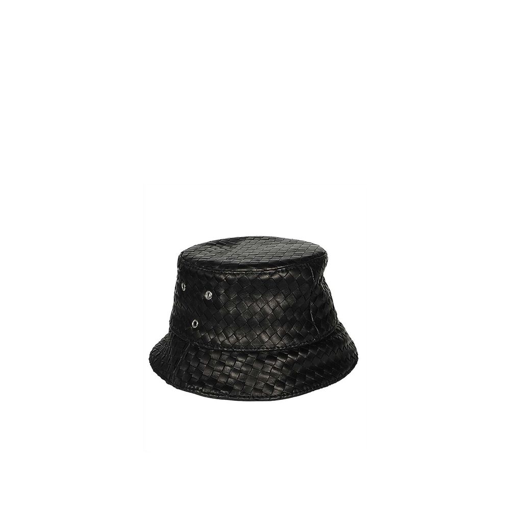 Bottega Veneta Schwarzer Lammleder-Eimerhut