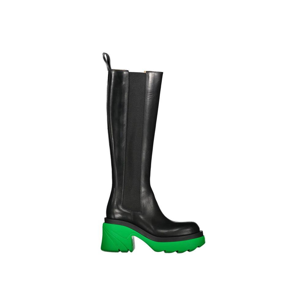Bottega Veneta Black Leather Over-the-Knee Boots