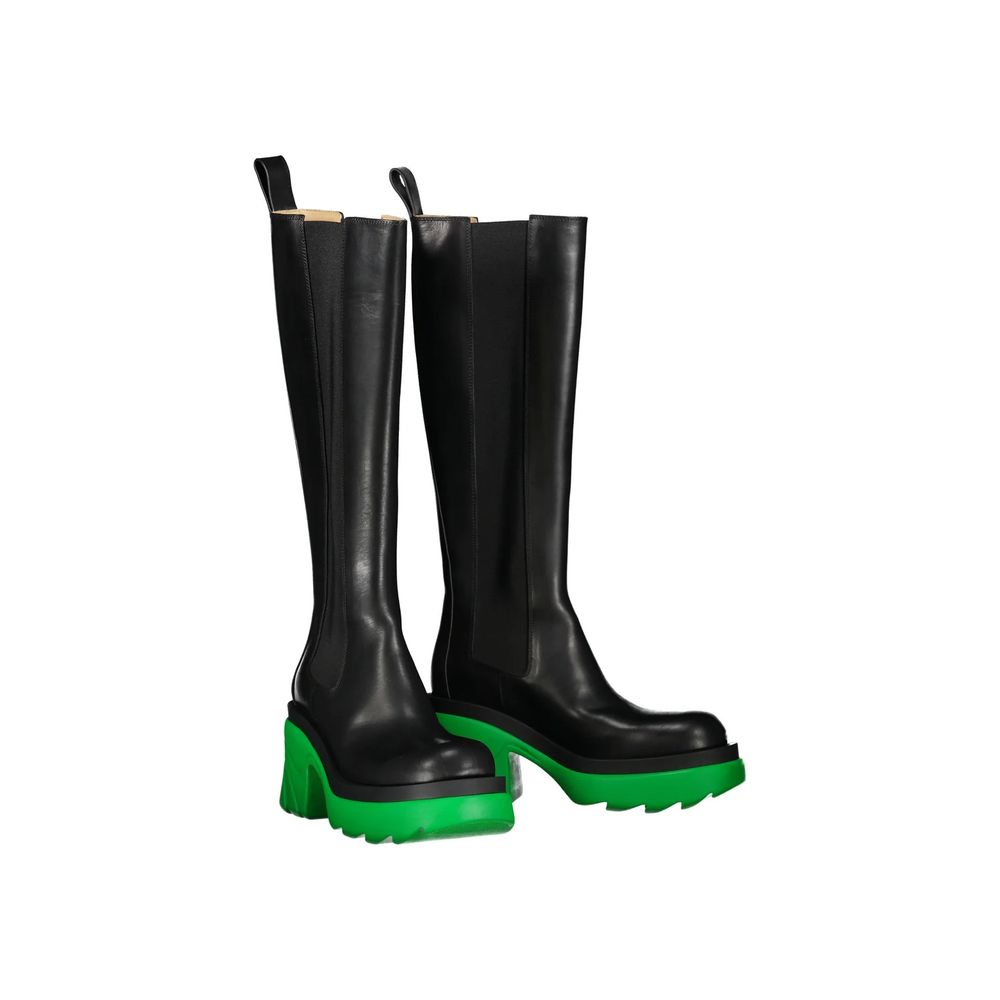 Bottega Veneta Black Leather Over-the-Knee Boots