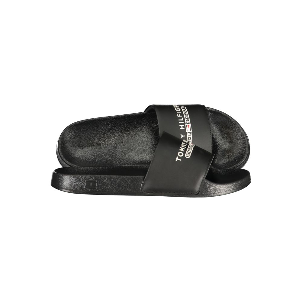 Tommy Hilfiger Schwarze Herren-Slipper aus Polyurethan