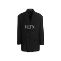 Valentino Schwarzer Seidenblazer
