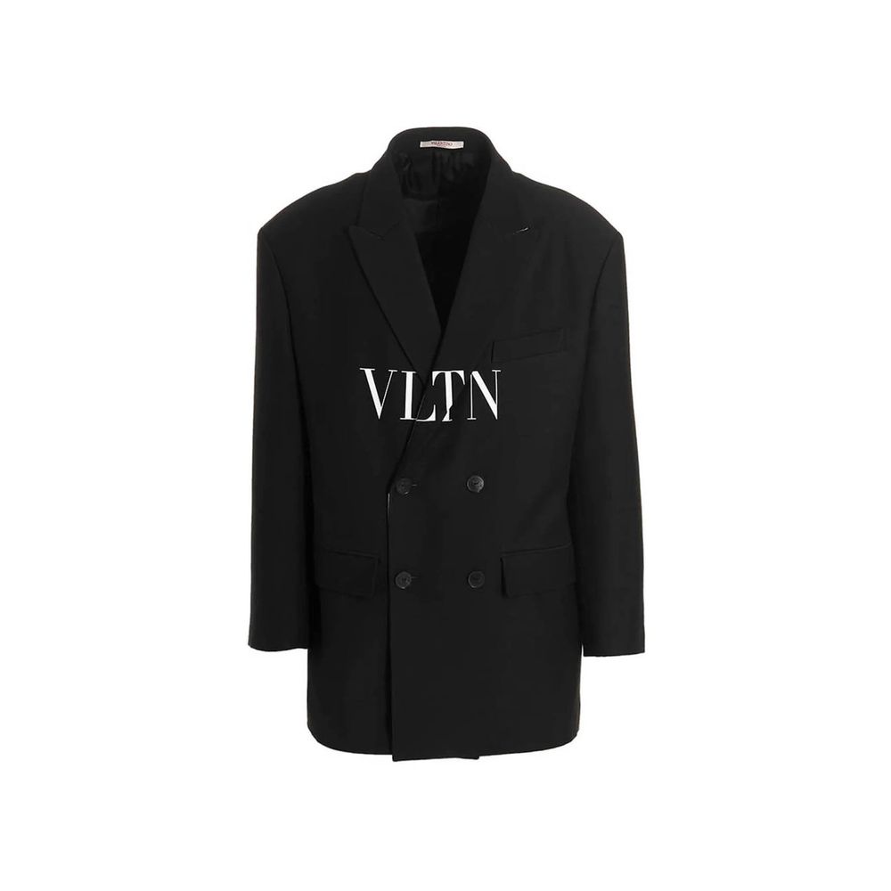 Valentino Schwarzer Seidenblazer