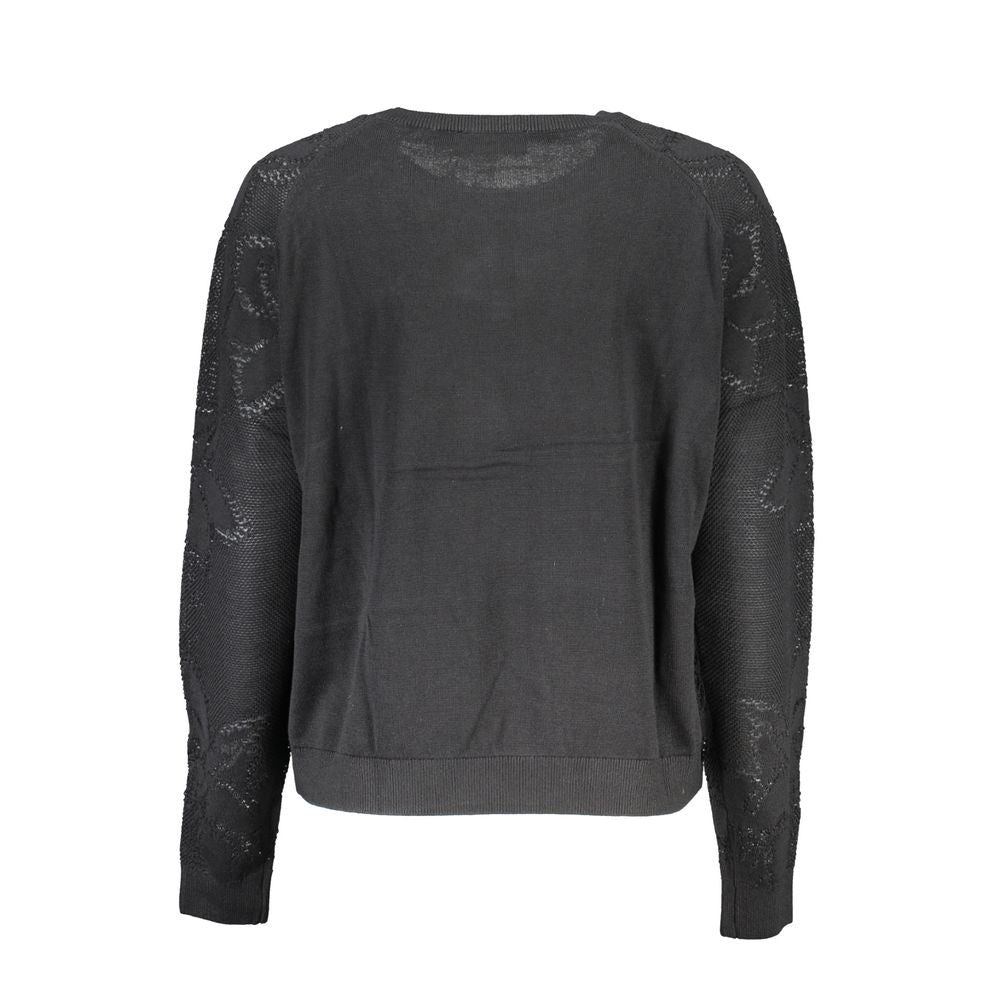 Desigual Schwarzer Baumwollpullover für Damen