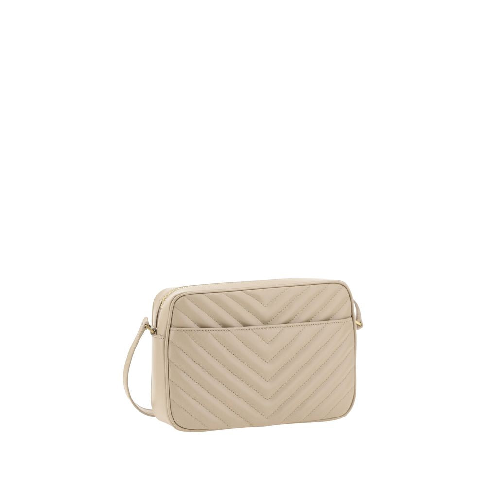 Saint Laurent Beige Kalbsleder Bos Taurus Schultertasche