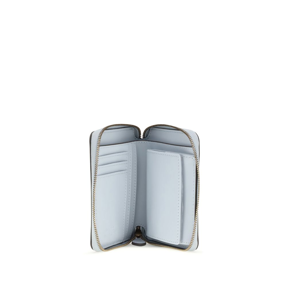 PINKO wallet in blue calfskin Bos Taurus