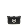 PINKO Schwarze Bos Taurus Kalbsleder Schultertasche