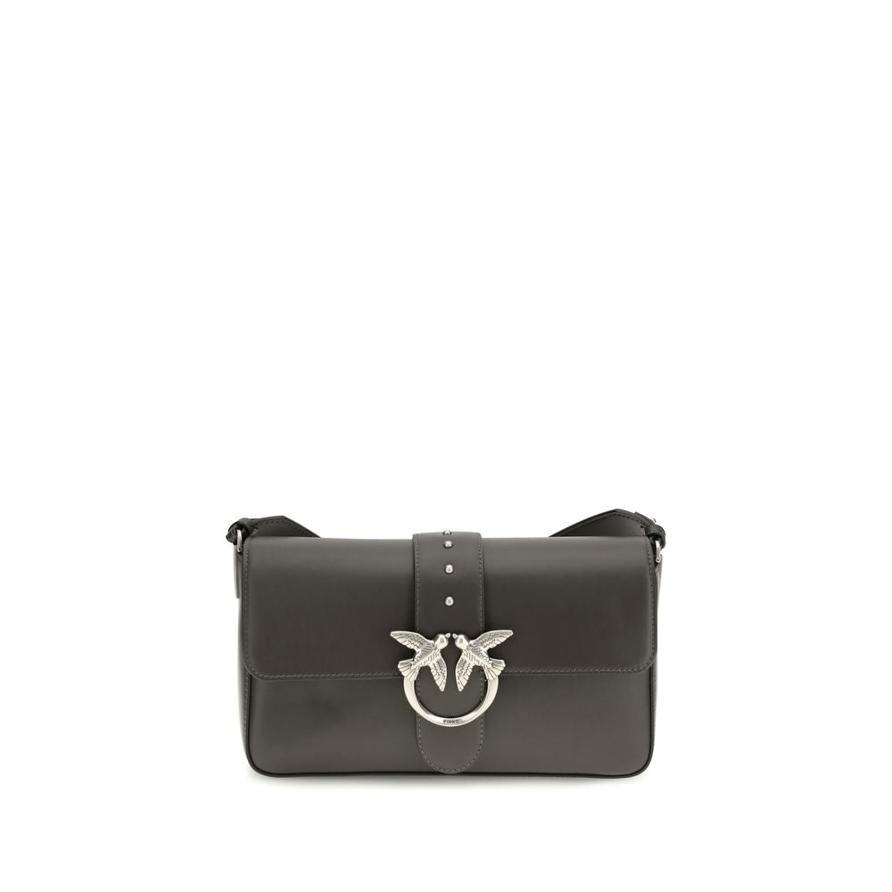 PINKO Zweifarbige Leder Schultertasche