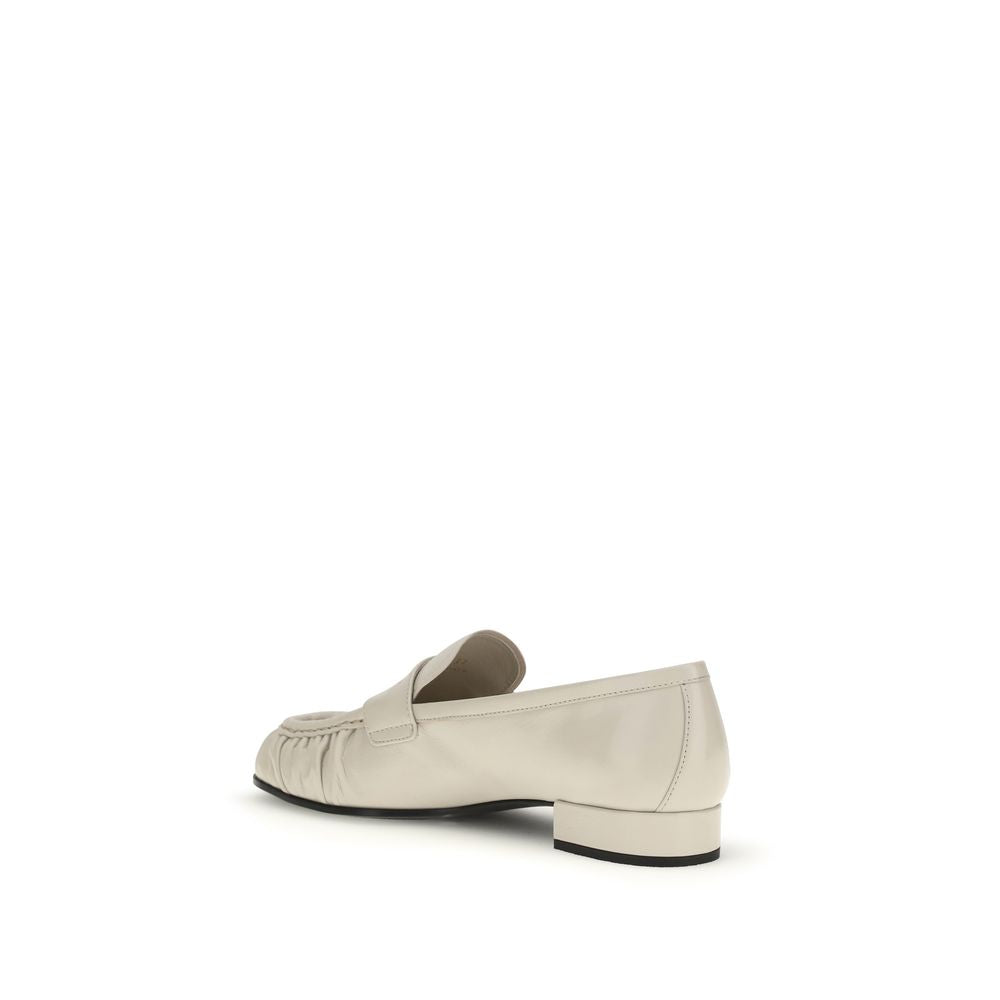 Prada Beige Kalbsleder Bos Taurus Slipper-Loafer
