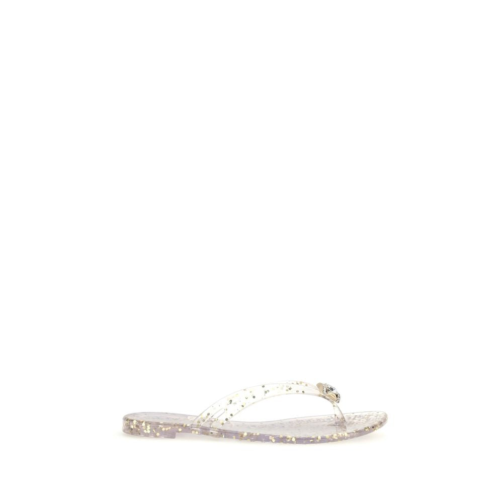 Casadei Goldfarbene Sandalen aus Polyurethan