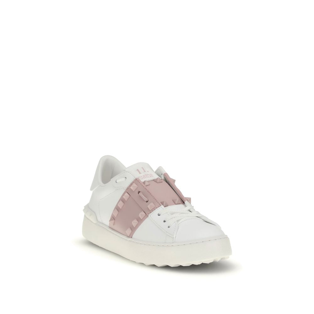 Valentino Garavani White Bos Taurus Calfskin Sneakers