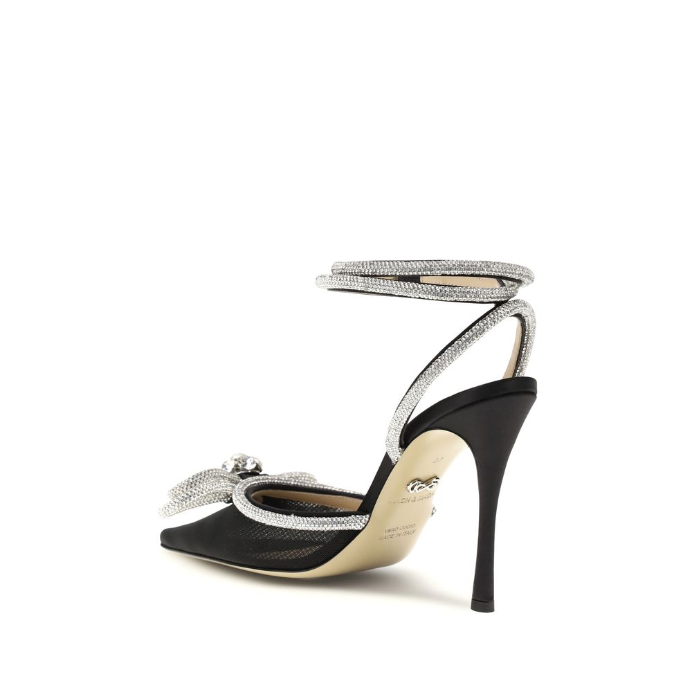 MACH & MACH Black Silk High Heels
