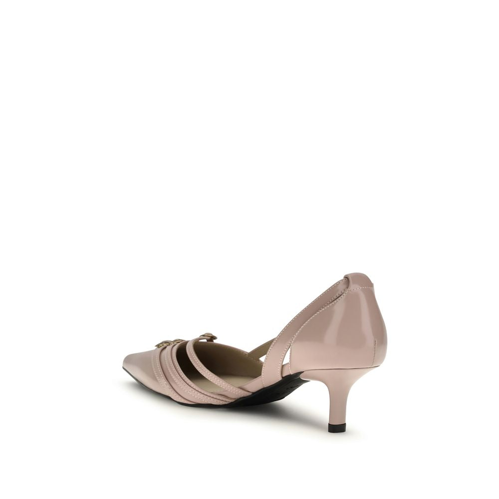 PINKO Multicolor Bos Taurus Calf Leather Pumps with Mid-Height Heel
