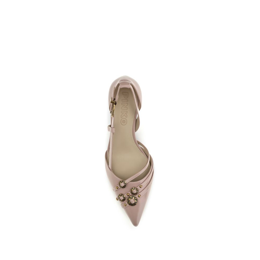PINKO Multicolor Bos Taurus Calf Leather Pumps with Mid-Height Heel