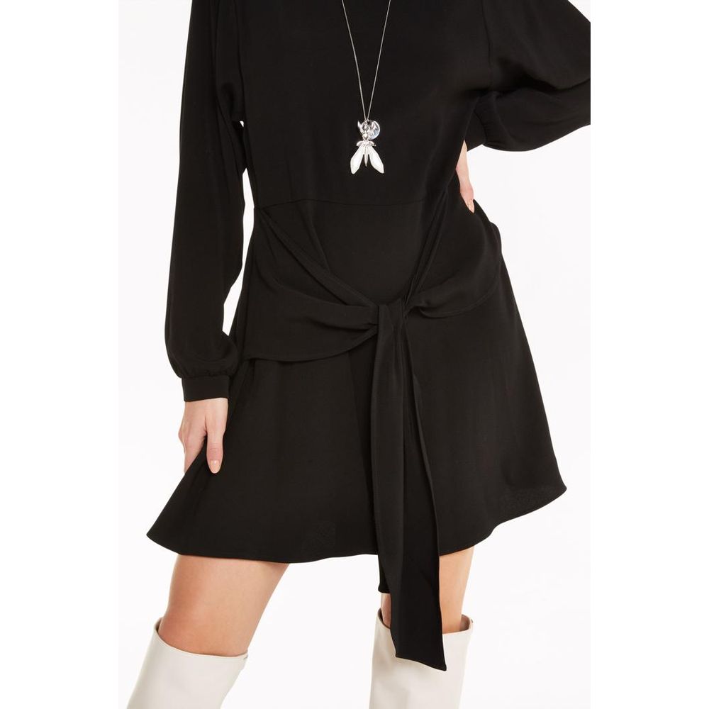 Patrizia Pepe Schwarzes Viskose-Freizeitkleid
