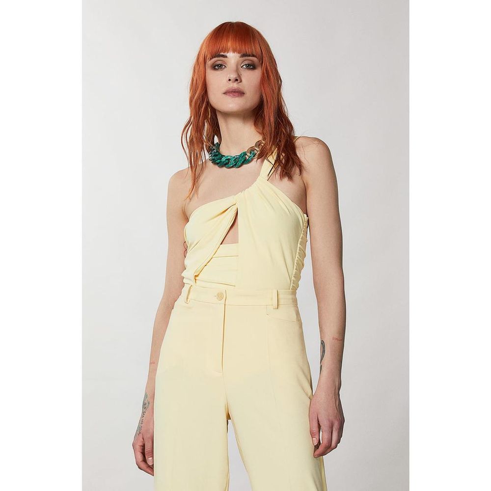 Patrizia Pepe Gelbe Tanktops aus Acetat