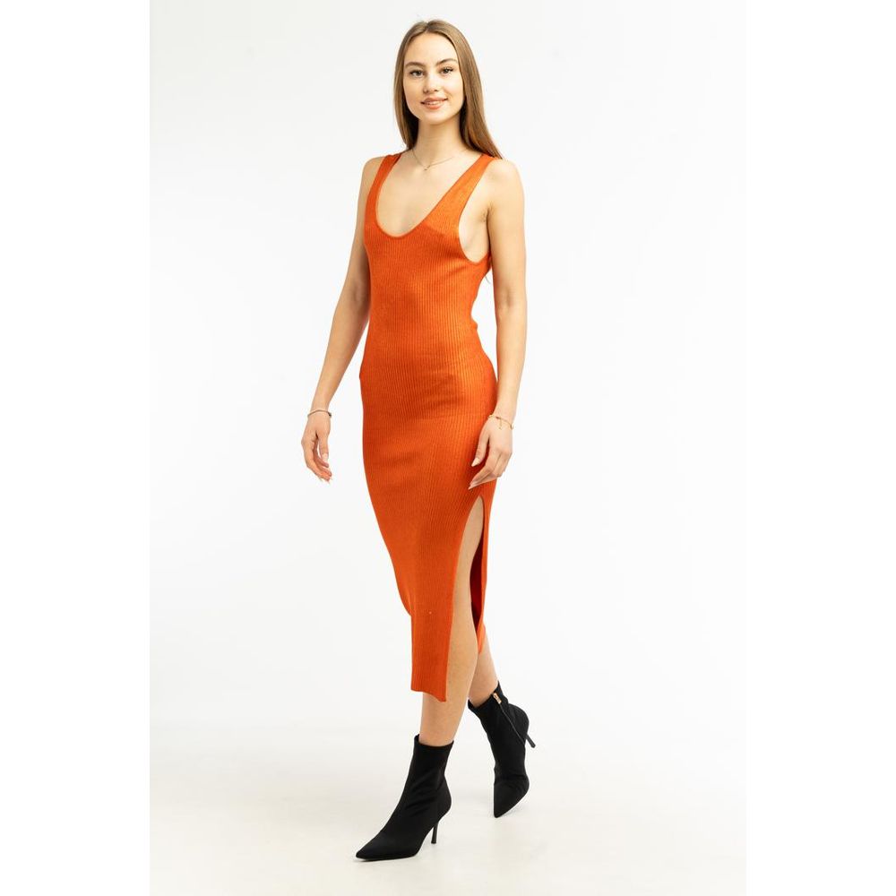 Patrizia Pepe Orange Viskose Freizeitkleid