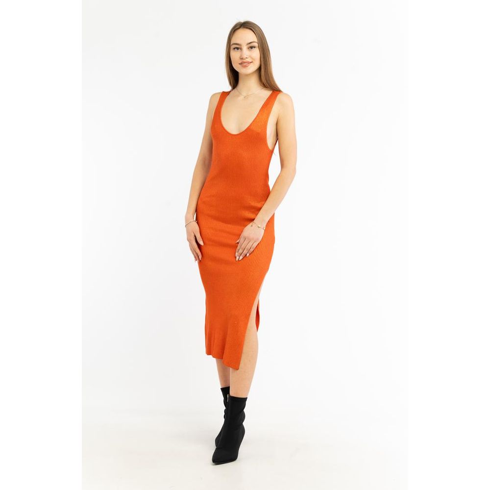 Patrizia Pepe Orange Viskose Freizeitkleid