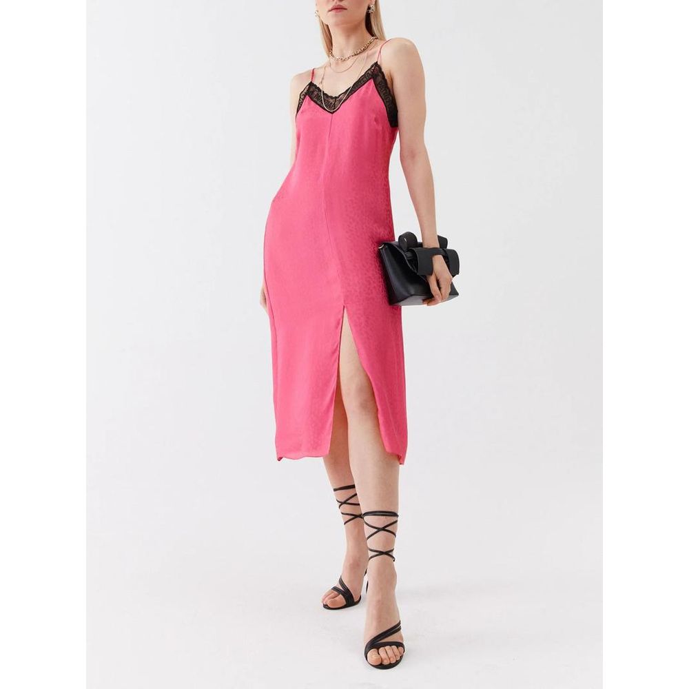 Patrizia Pepe Fuchsia Viskose Freizeitkleid