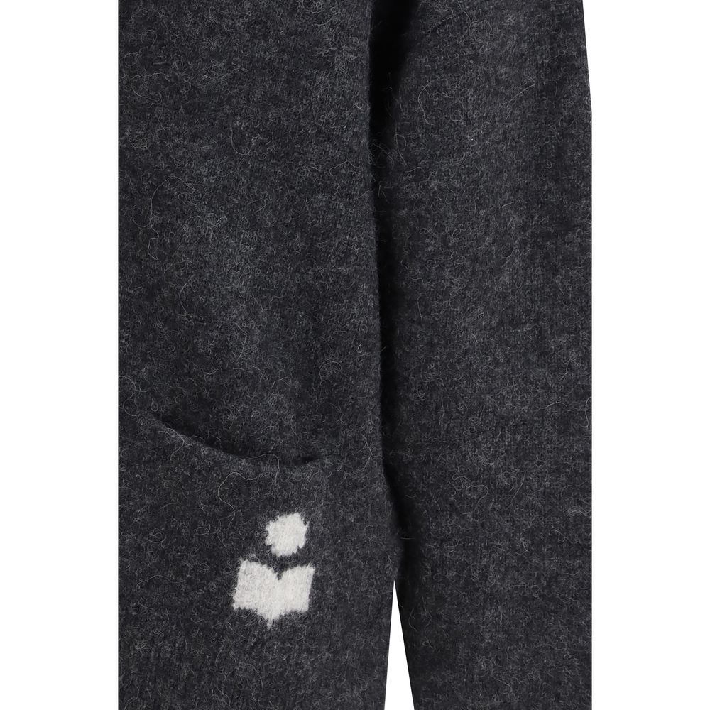 Marant Etoile Grauer Alpaka Vicugna Pacos Cardigan