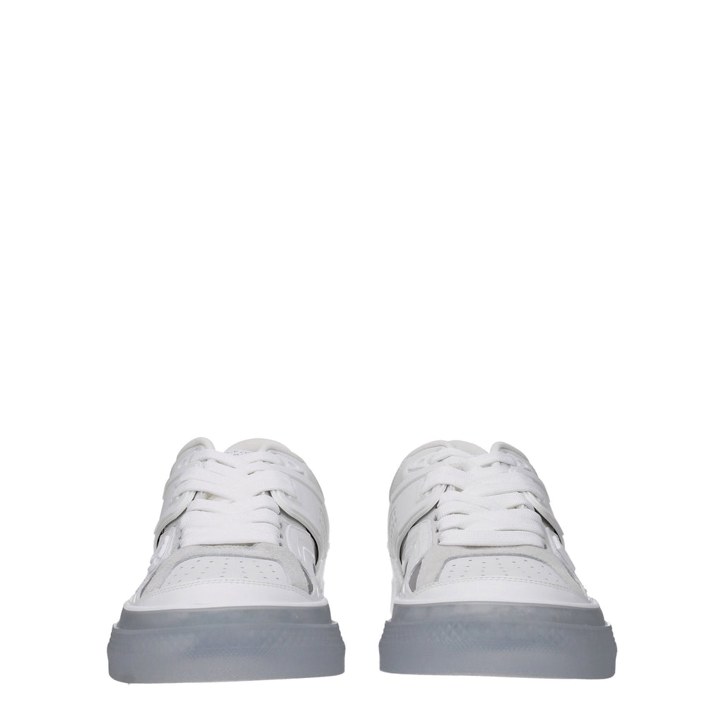 Dolce & Gabbana Weiße Leder Low-Top-Sneaker