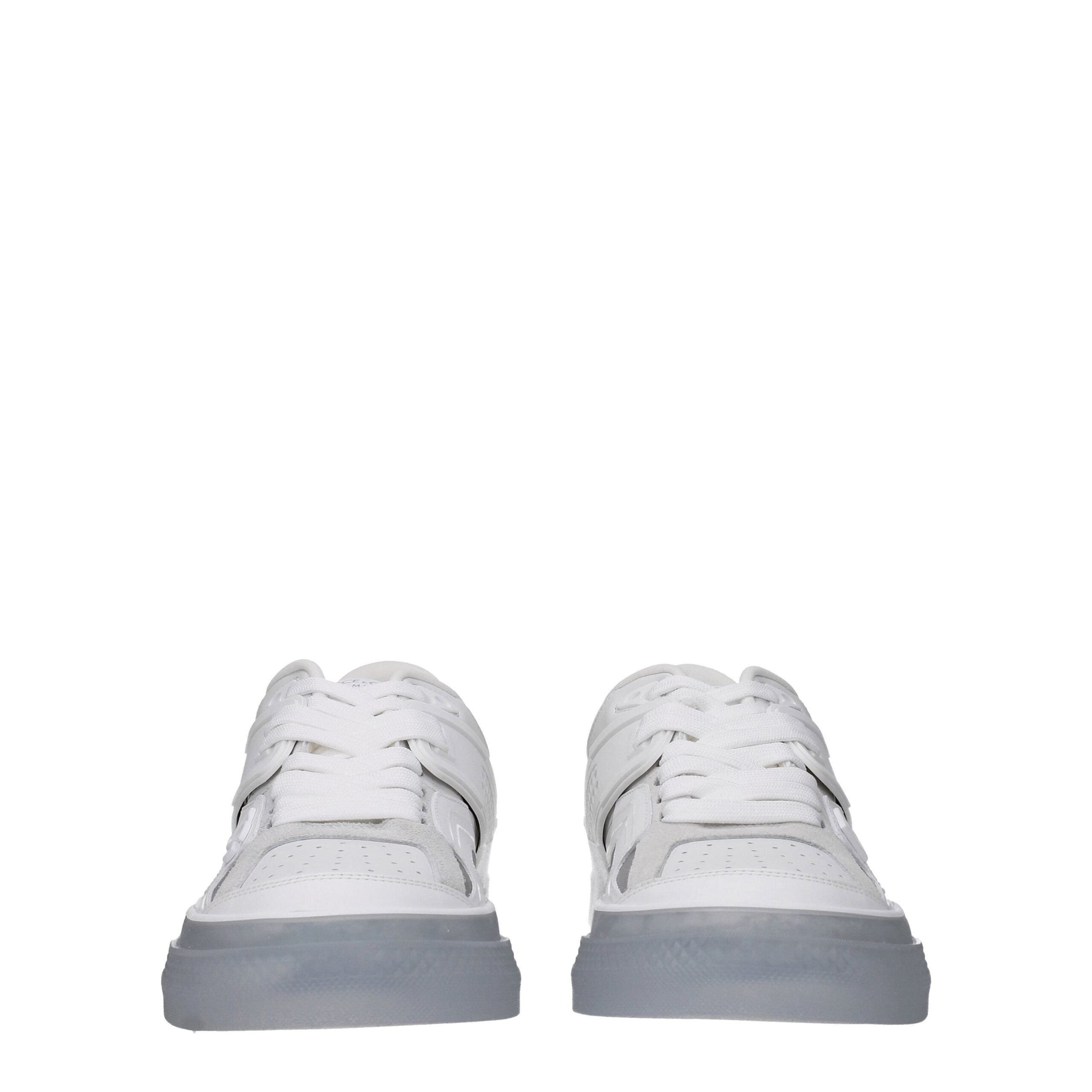 Dolce & Gabbana Weiße Leder Low-Top-Sneaker