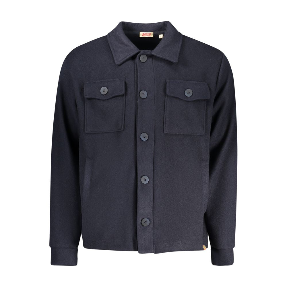 Rifle Men's Blue Cotton Shirt