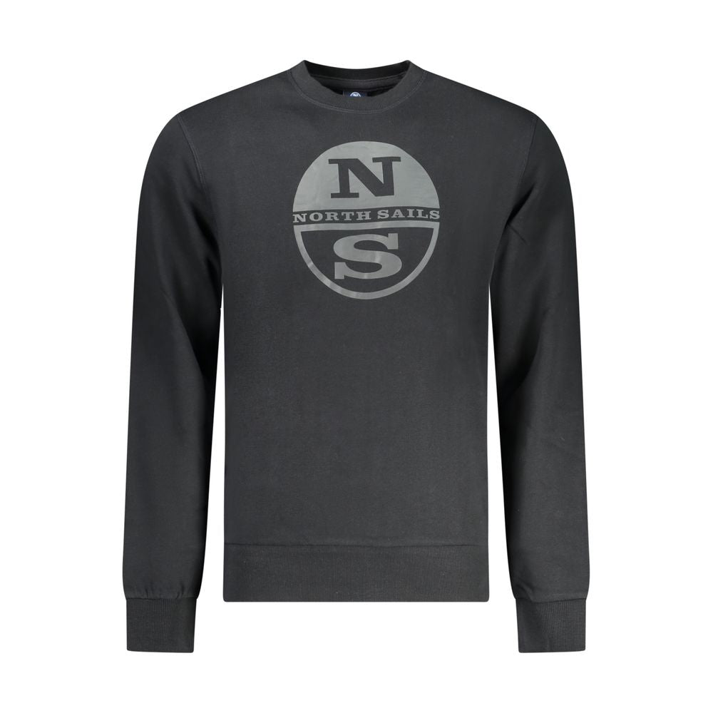 North Sails Schwarzer Baumwoll-Herren-Sweatshirt