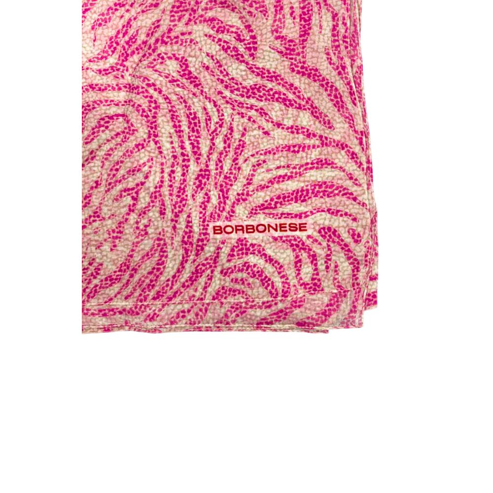 Borbonese Pink Silk Women's Scarf