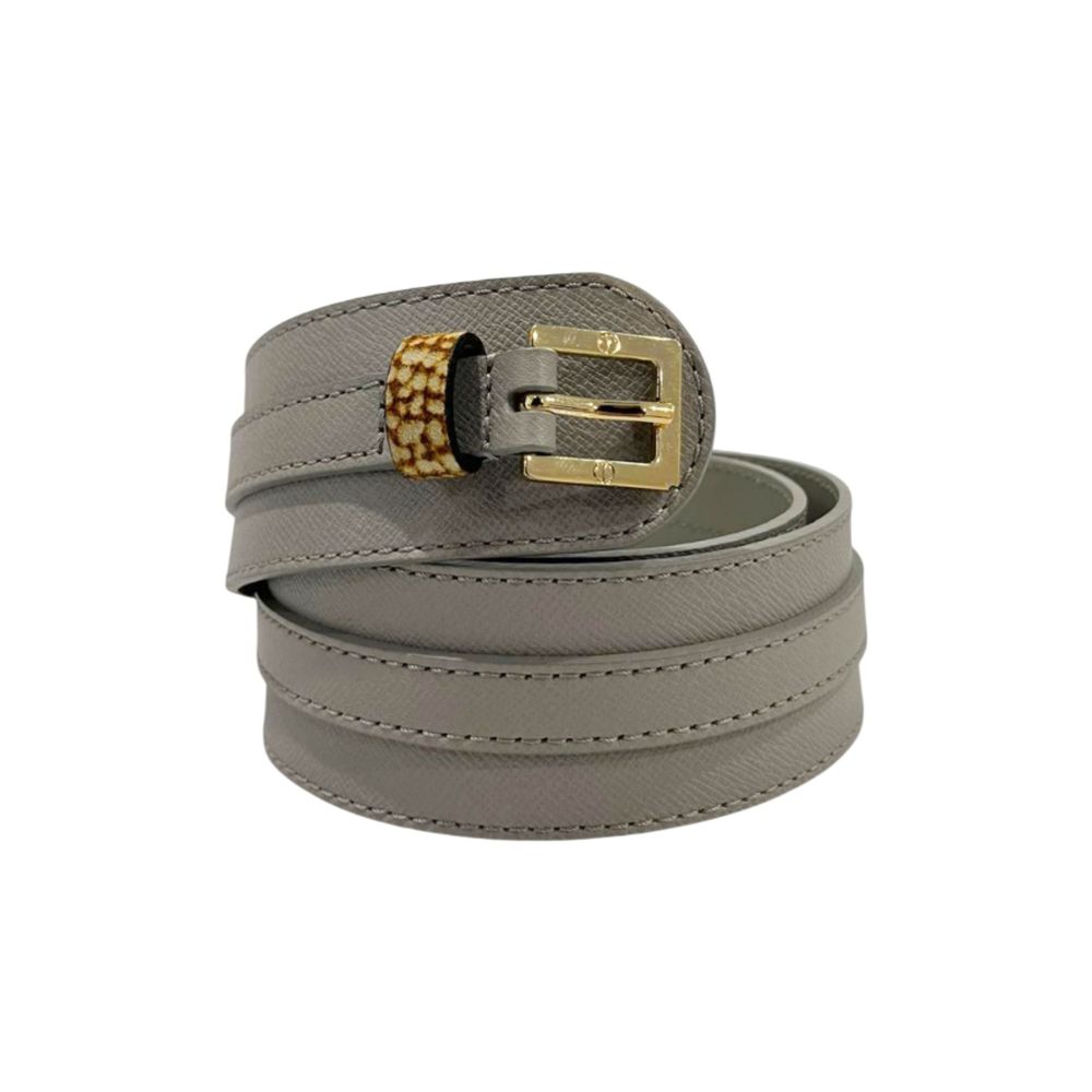 Borbonese Women's Grey Genuine Leather Belt