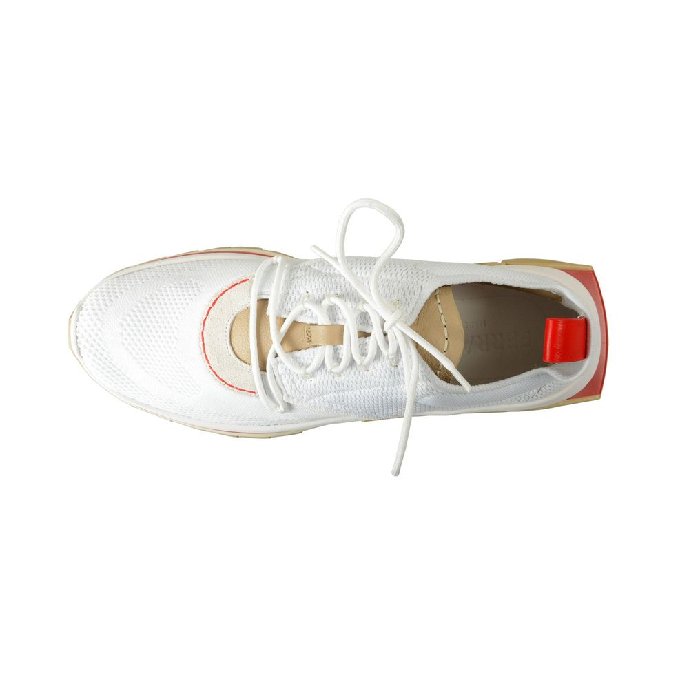 Salvatore Ferragamo Weiße Stoff-Sneaker im Athletic-Stil