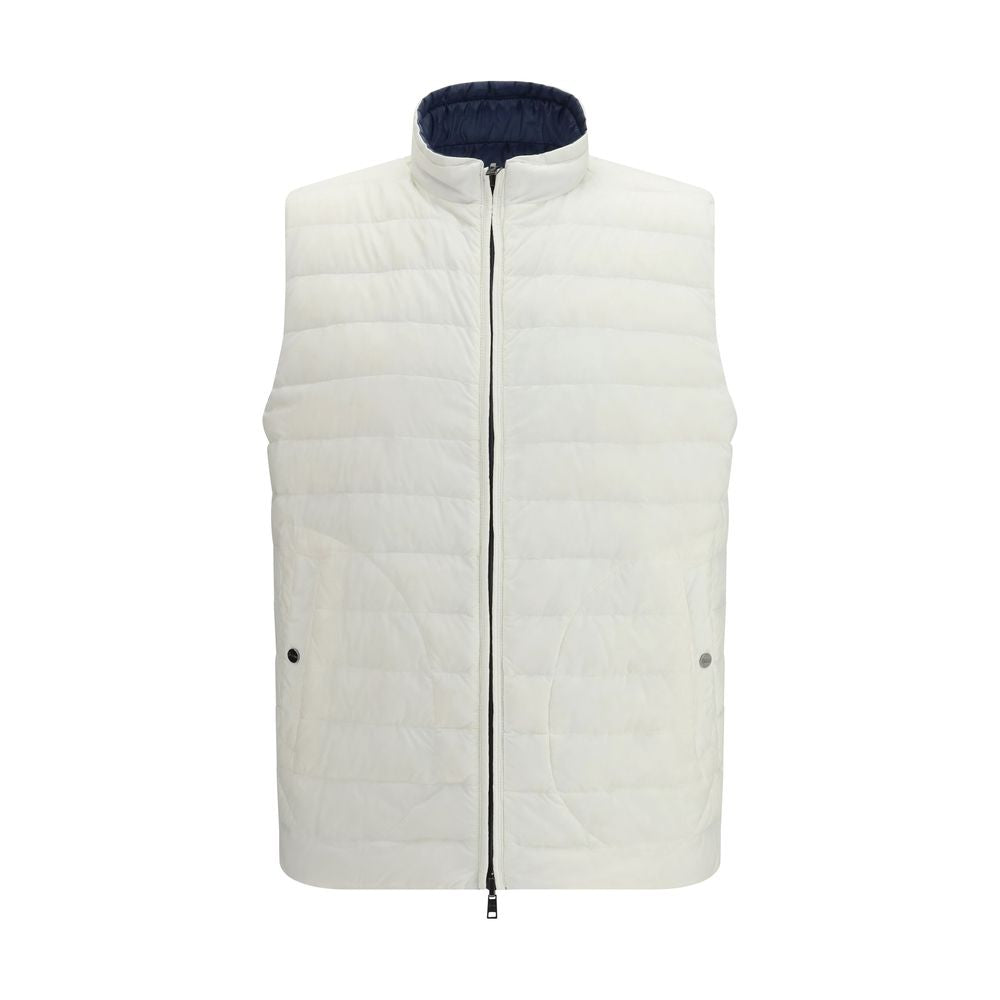 Herno Weiße Polyamid-Ärmellose Jacke