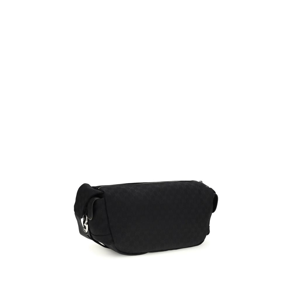 Gucci Schwarze Schultertasche aus Polyester