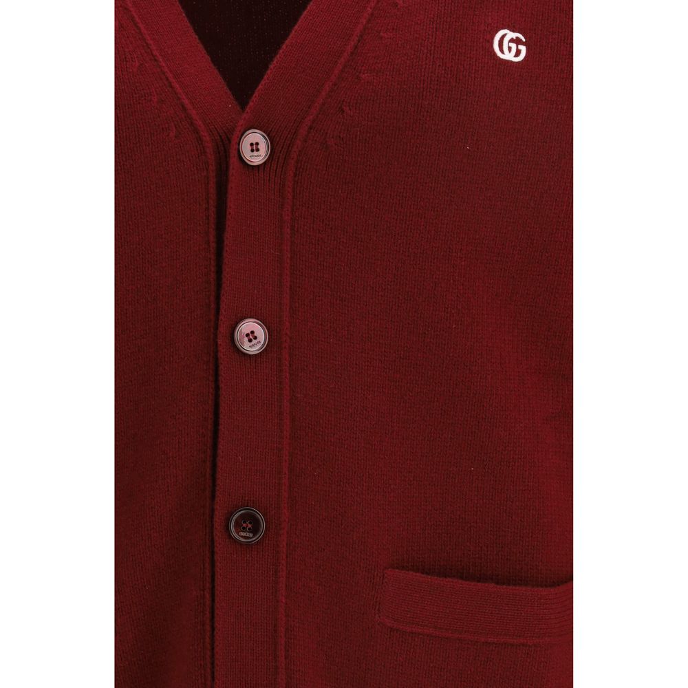 Gucci Bordeaux Woll-Strickjacke