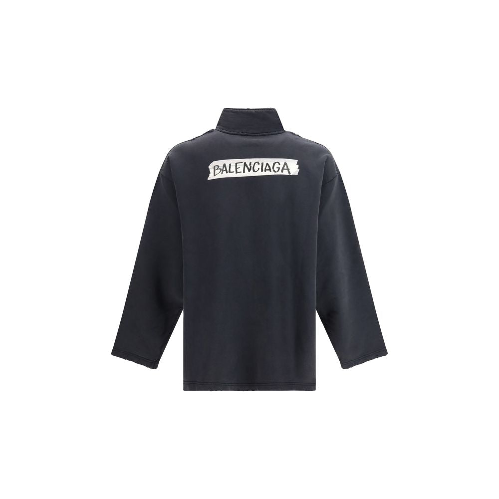 Balenciaga Schwarzer Baumwoll-Sweatshirt