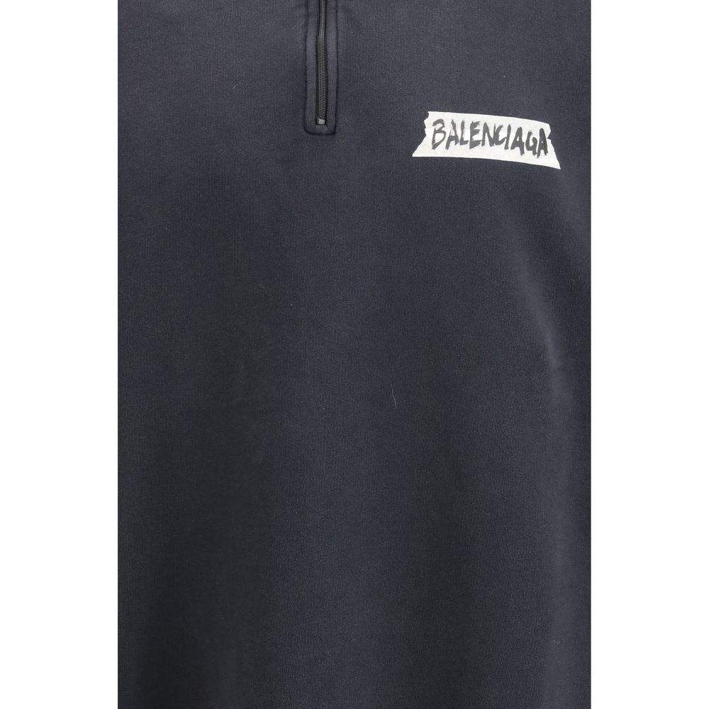 Balenciaga Schwarzer Baumwoll-Sweatshirt