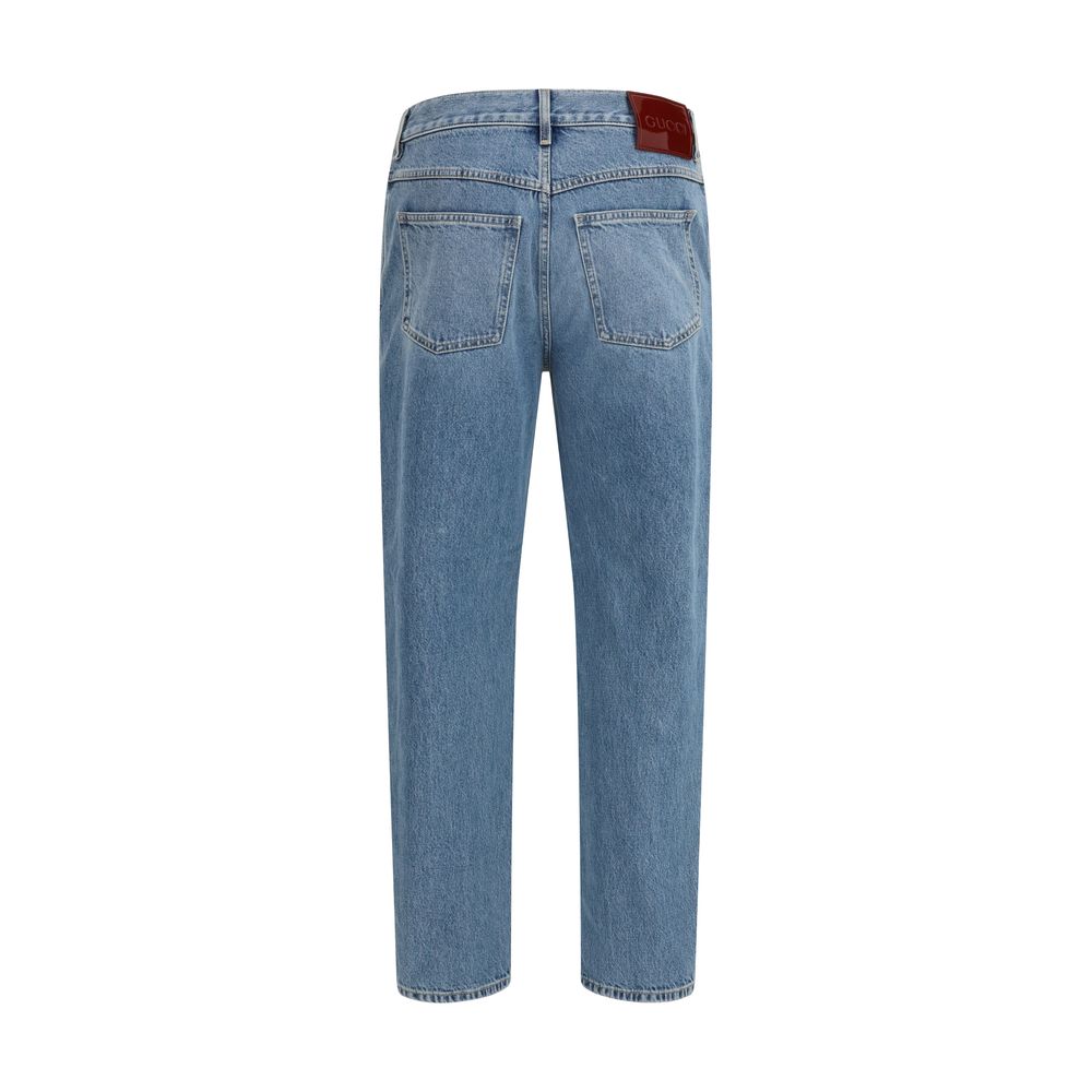 Gucci Blaue Baumwoll-Jeans im Slim Fit