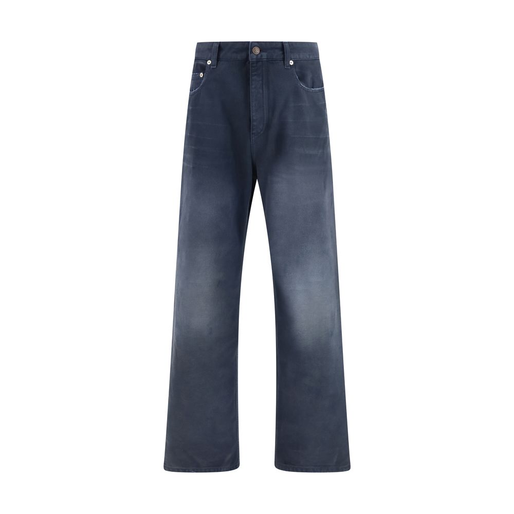 Balenciaga Blue Cotton Relaxed-Fit Jeans