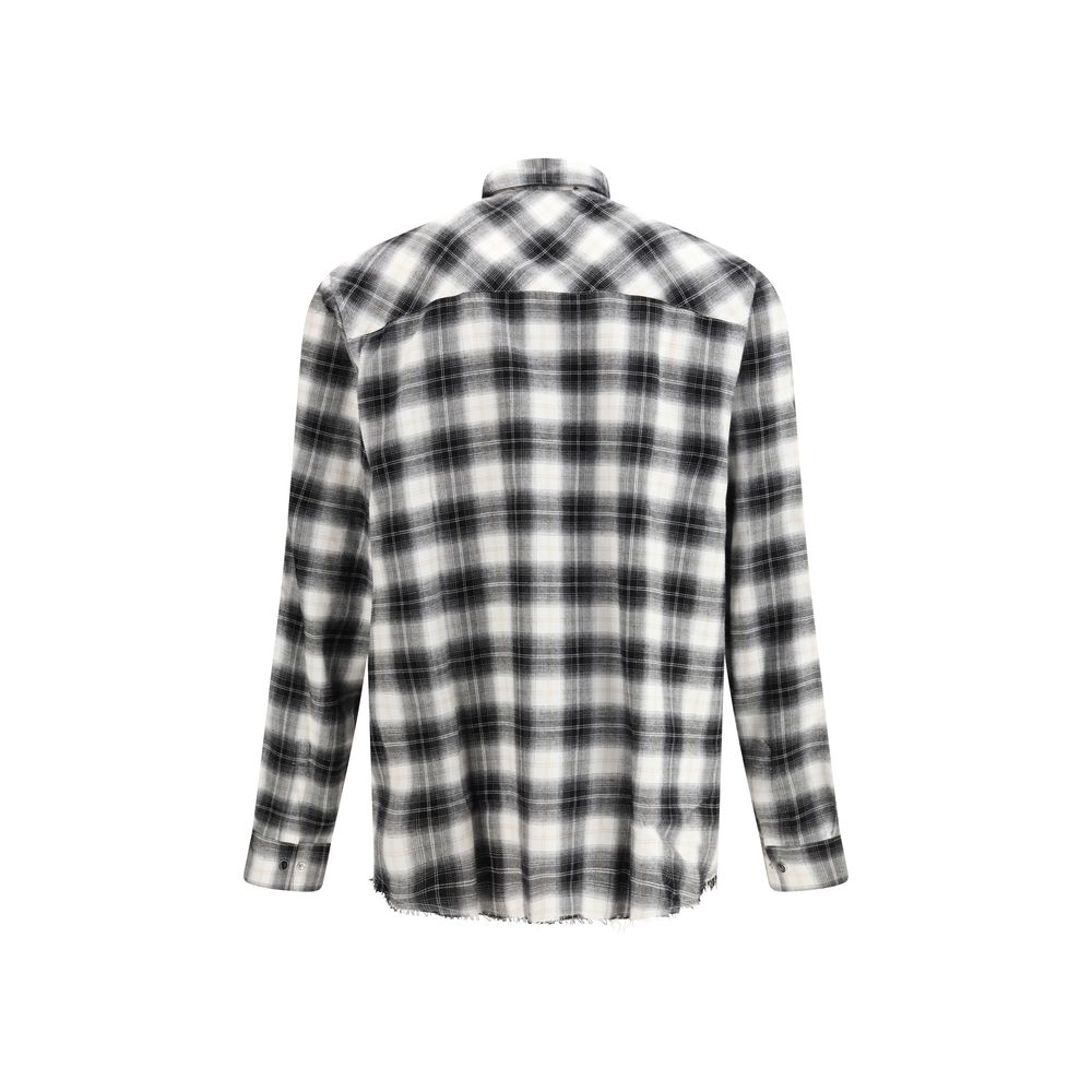 Amiri Schwarzes Baumwollhemd mit Muster
