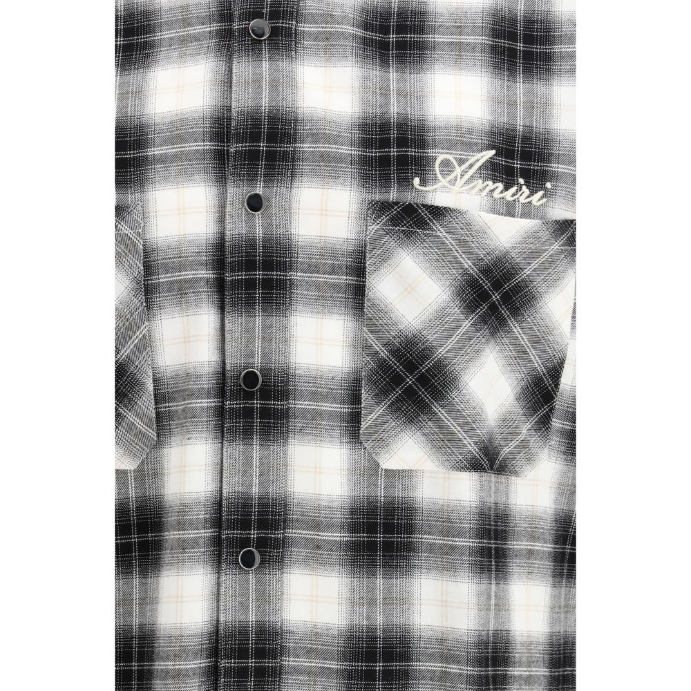 Amiri Schwarzes Baumwollhemd mit Muster