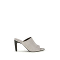 Brunello Cucinelli Grey Calf Leather Mules Bos Taurus