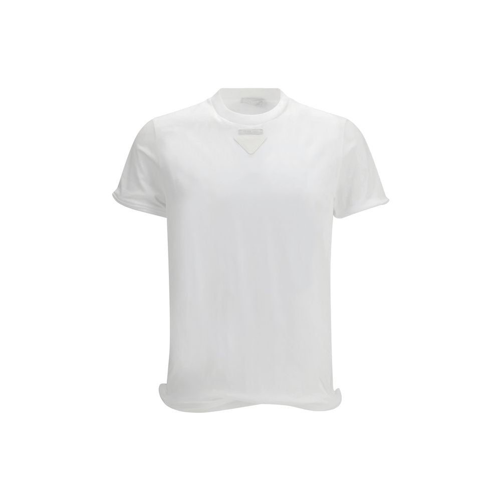 Prada Weißes Baumwoll-T-Shirt