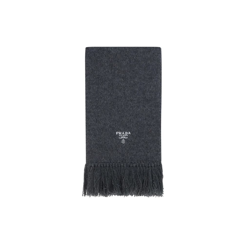 Prada Grey Cashmere Scarf