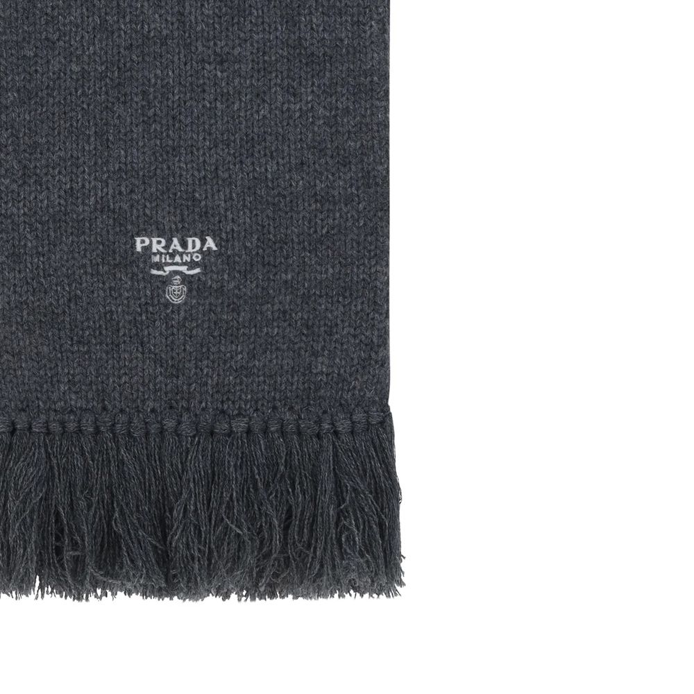 Prada Grey Cashmere Scarf
